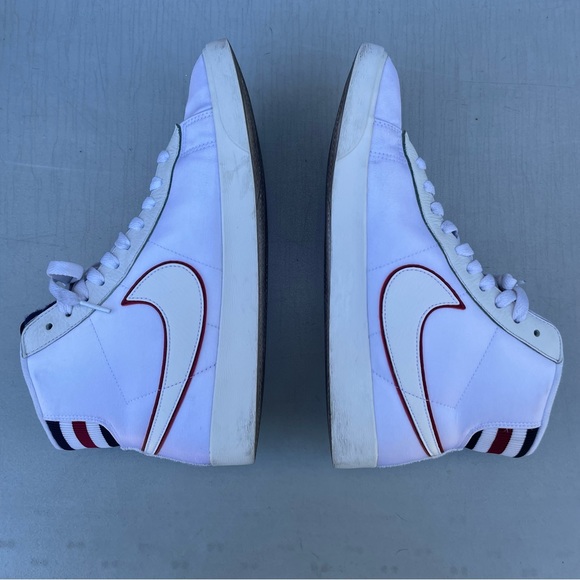 Nike Blazers Satin Jacket White Mid Lace Up Sneakers - Picture 4 of 9